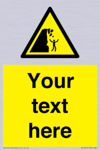 Custom Warning unstable cliff